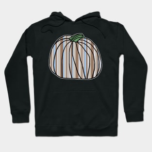 Halloween Horror Pumpkin Light Blue Stone Stripes Hoodie